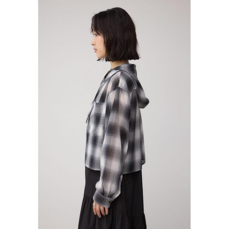 シアーチェックフードシャツ | AZUL BY MOUSSY | 詳細画像6 
