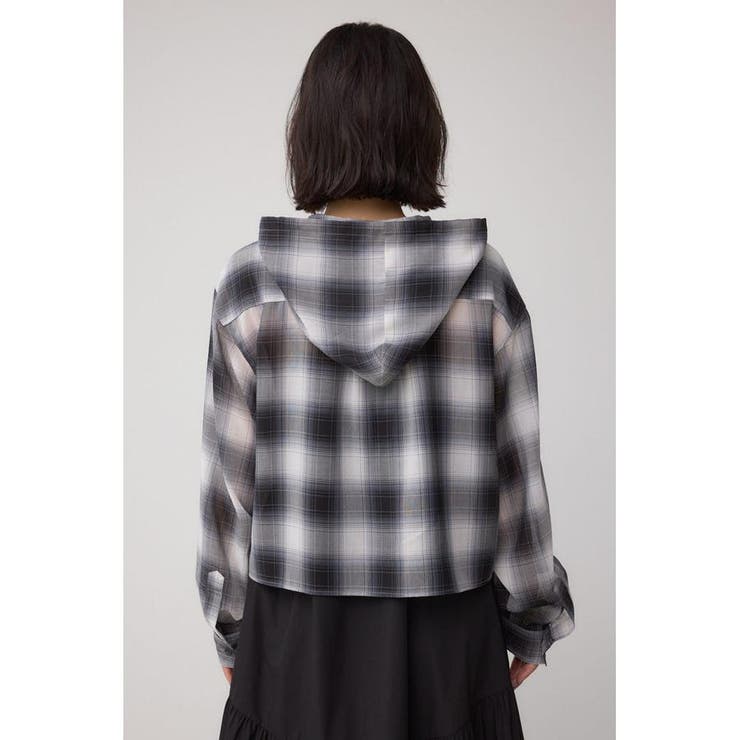 シアーチェックフードシャツ | AZUL BY MOUSSY | 詳細画像7 