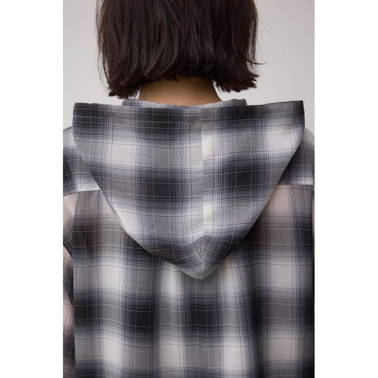 シアーチェックフードシャツ | AZUL BY MOUSSY | 詳細画像9 