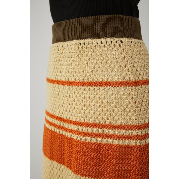 MULTI BORDER MESH KNIT SKIRT | AZUL BY MOUSSY | 詳細画像18 