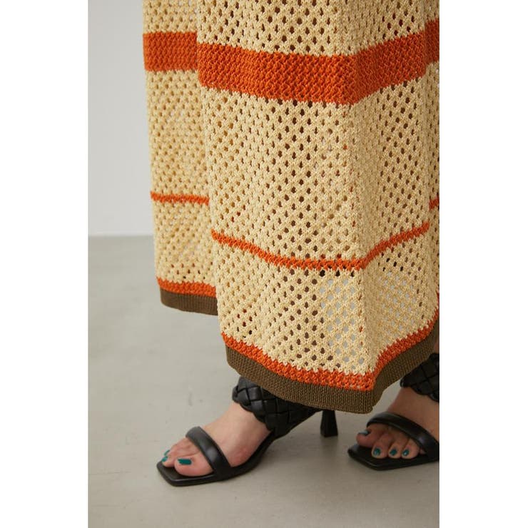 MULTI BORDER MESH KNIT SKIRT | AZUL BY MOUSSY | 詳細画像20 