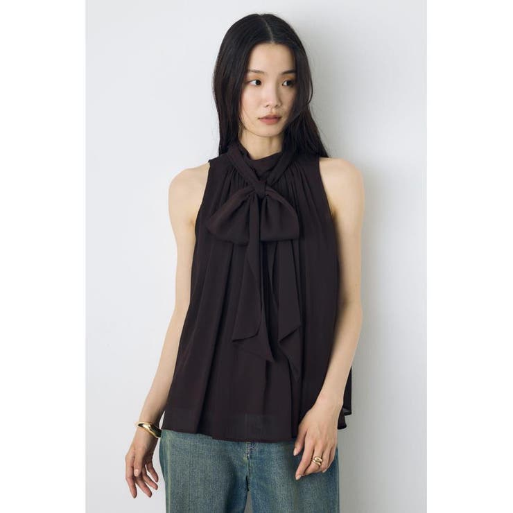 BRN | シフォンノースリーブブラウス | AZUL BY MOUSSY