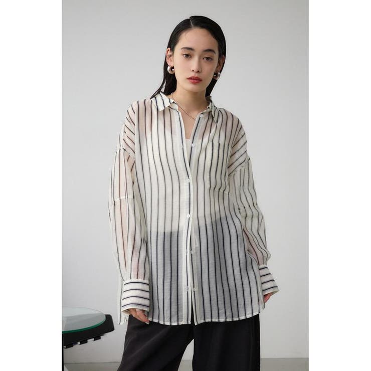 バックスリットシアーオーバーシャツ | AZUL BY MOUSSY | 詳細画像14 