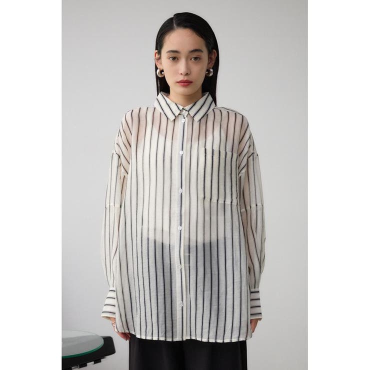 バックスリットシアーオーバーシャツ | AZUL BY MOUSSY | 詳細画像16 