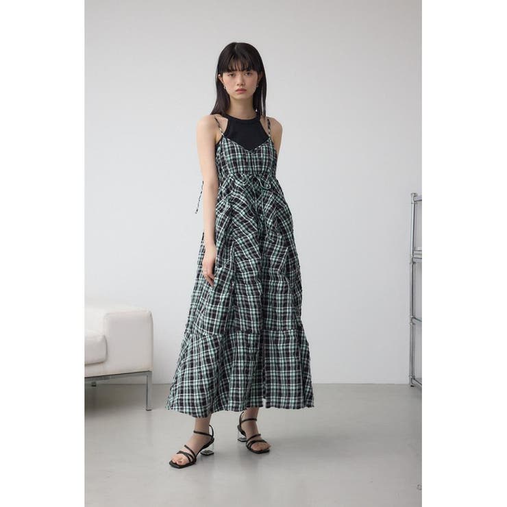 チェックキャミソール2WAYワンピース | AZUL BY MOUSSY | 詳細画像13 