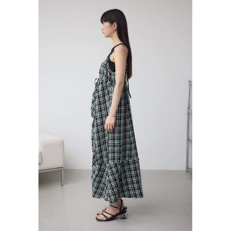 チェックキャミソール2WAYワンピース | AZUL BY MOUSSY | 詳細画像16 