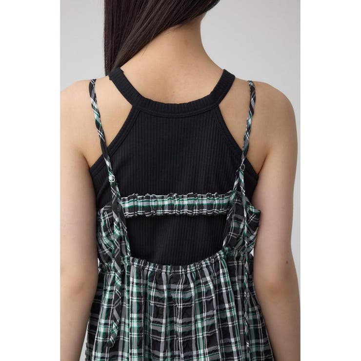 チェックキャミソール2WAYワンピース | AZUL BY MOUSSY | 詳細画像19 