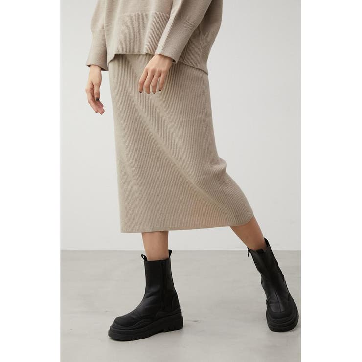 【AURALEE】RIB KNIT SKIRT