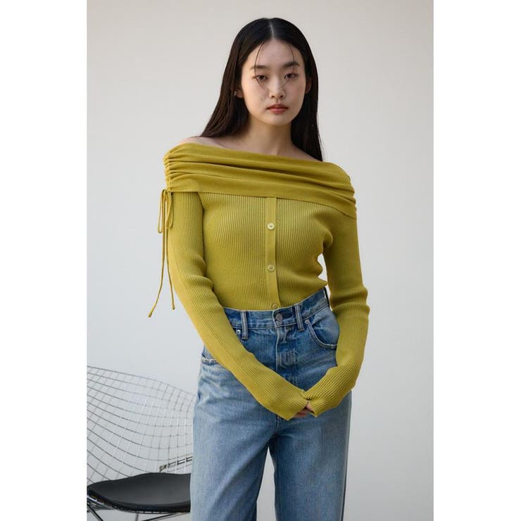 ギャザーオフショルダーニットトップス | AZUL BY MOUSSY | 詳細画像25 