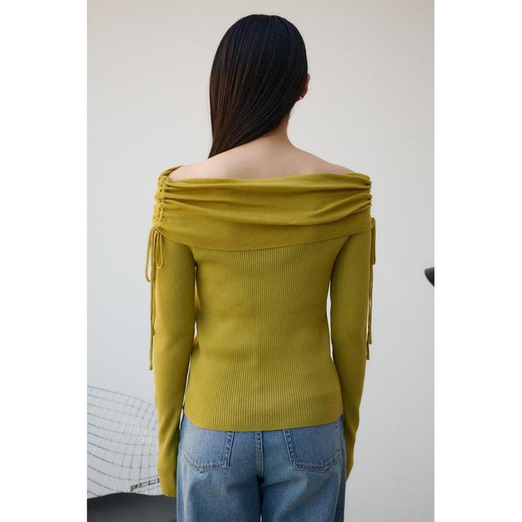 ギャザーオフショルダーニットトップス | AZUL BY MOUSSY | 詳細画像29 