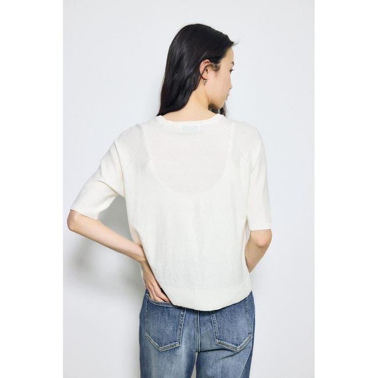 カシミヤミックスハーフスリーブニット | AZUL BY MOUSSY | 詳細画像9 