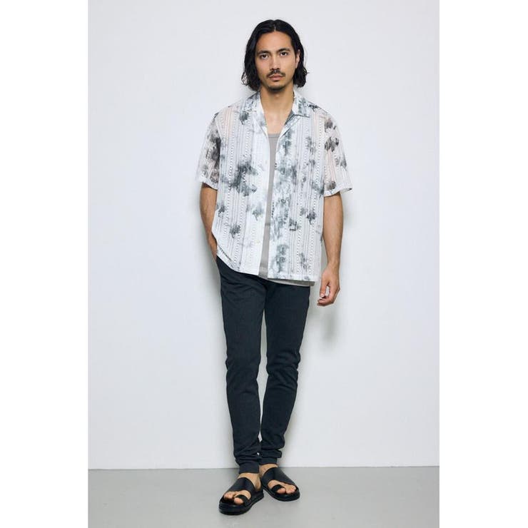タイダイ柄メッシュシャツ | AZUL BY MOUSSY | 詳細画像4 
