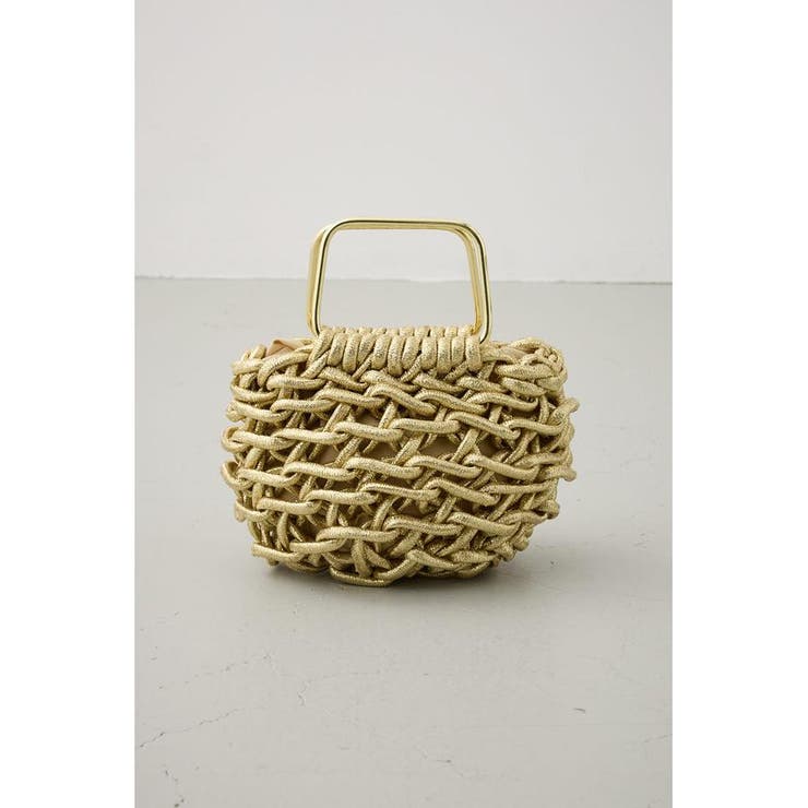 メタルハンドルメタリック編み込みバッグ | AZUL BY MOUSSY | 詳細画像4 