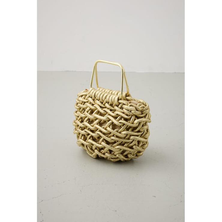 メタルハンドルメタリック編み込みバッグ | AZUL BY MOUSSY | 詳細画像5 