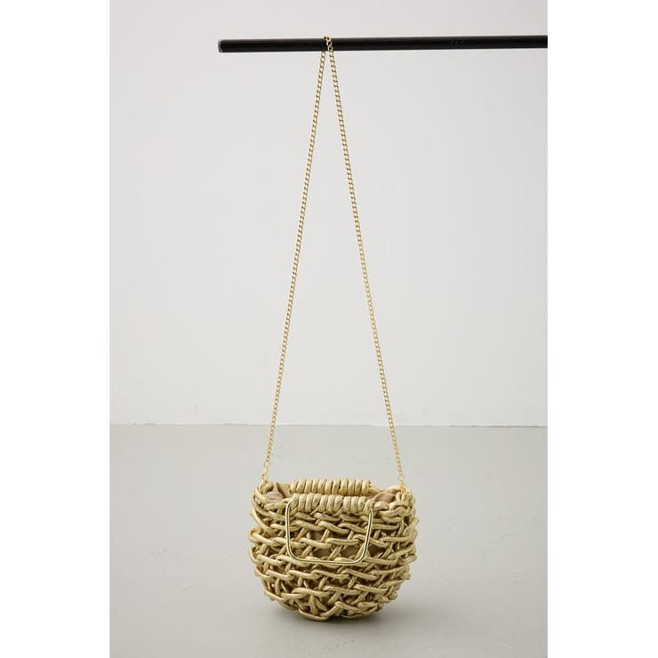 メタルハンドルメタリック編み込みバッグ | AZUL BY MOUSSY | 詳細画像8 