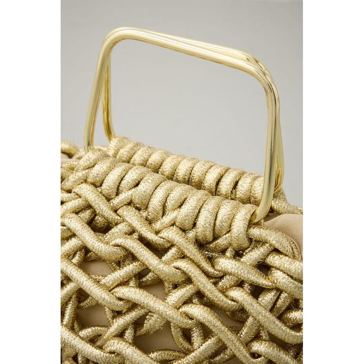 メタルハンドルメタリック編み込みバッグ | AZUL BY MOUSSY | 詳細画像9 