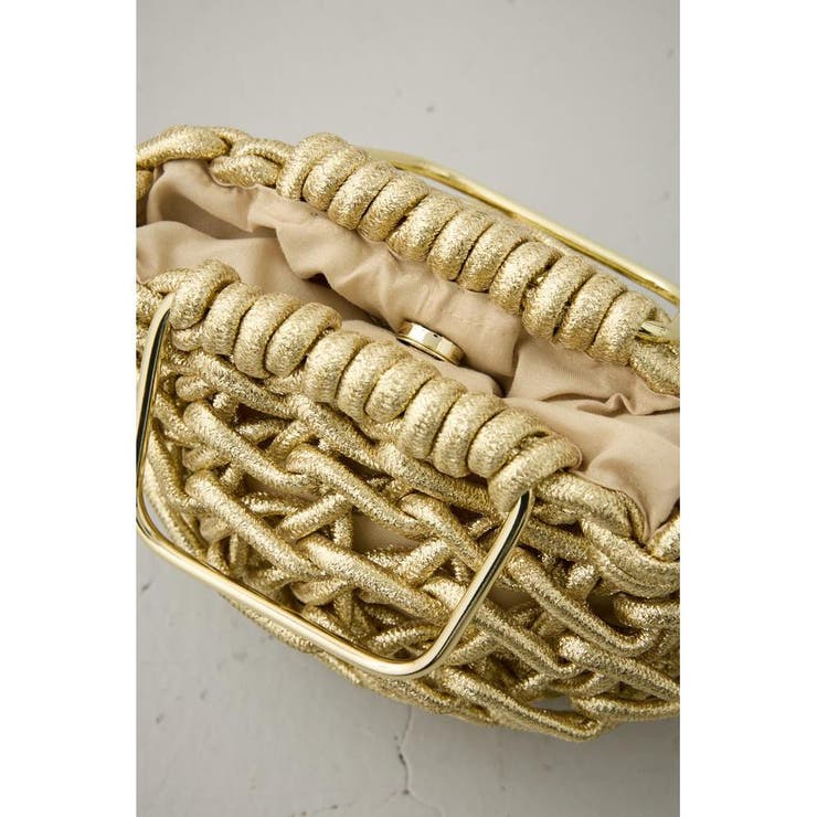 メタルハンドルメタリック編み込みバッグ | AZUL BY MOUSSY | 詳細画像11 