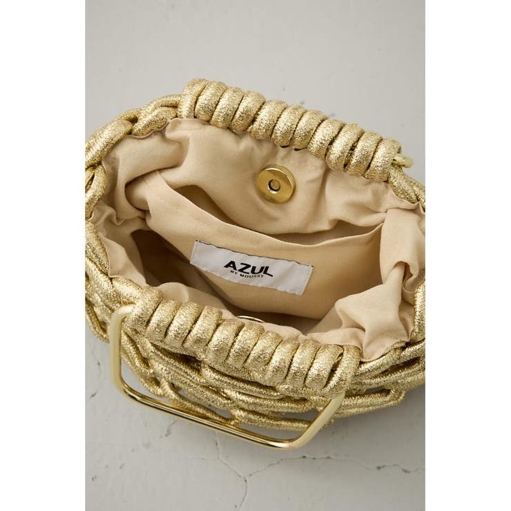 メタルハンドルメタリック編み込みバッグ | AZUL BY MOUSSY | 詳細画像12 