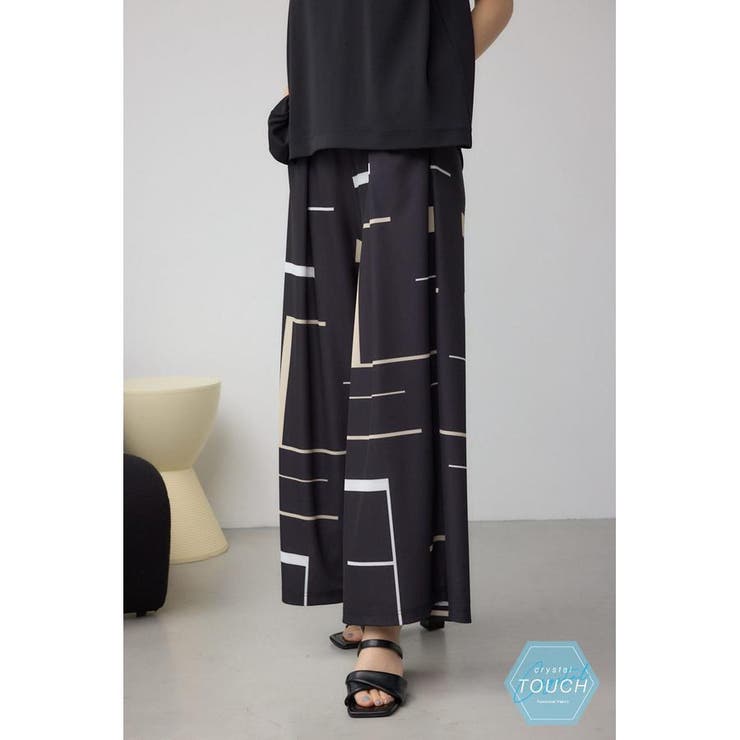 柄BLK5 | C/Tアイシーフィールタックワイドパンツ | AZUL BY MOUSSY