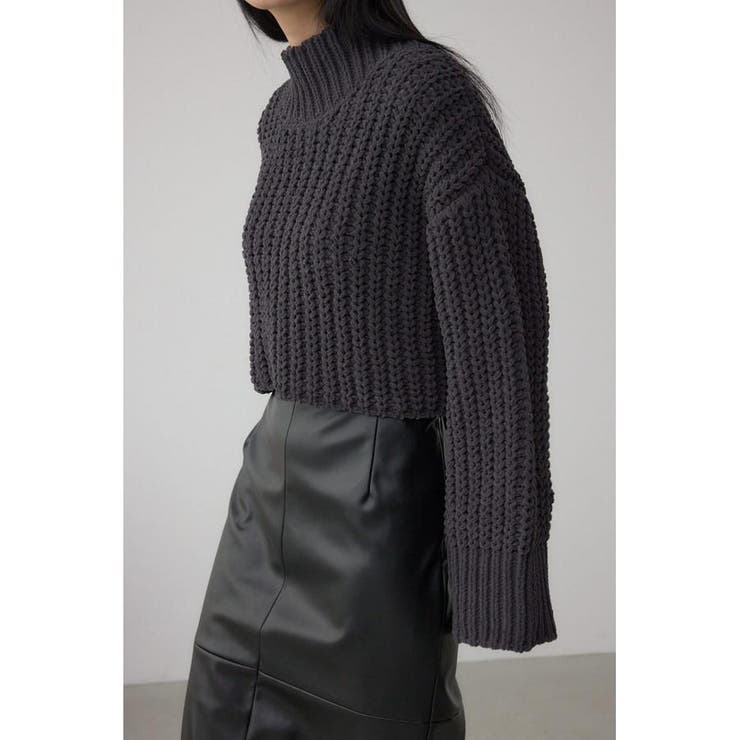 C.GRY | マットモールクロップドハイネックニット | AZUL BY MOUSSY