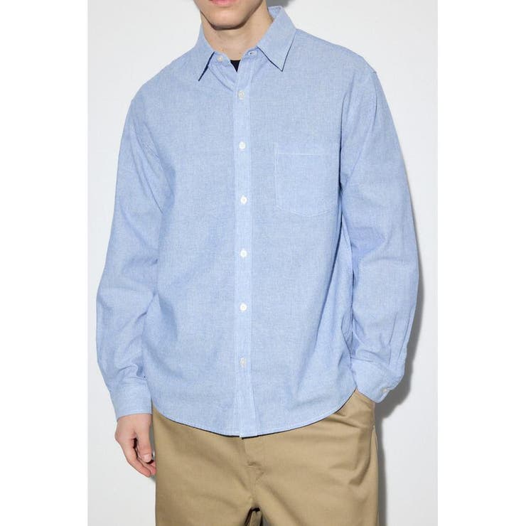 フレンチリネンCOOLMAXストライプシャツ | AZUL BY MOUSSY | 詳細画像34 