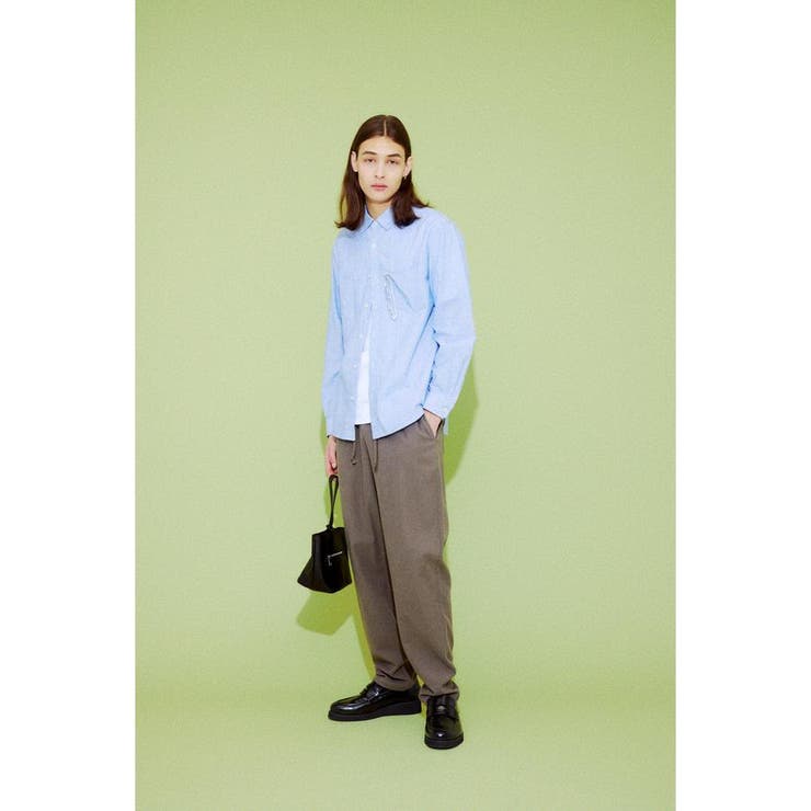 フレンチリネンCOOLMAXストライプシャツ | AZUL BY MOUSSY | 詳細画像36 