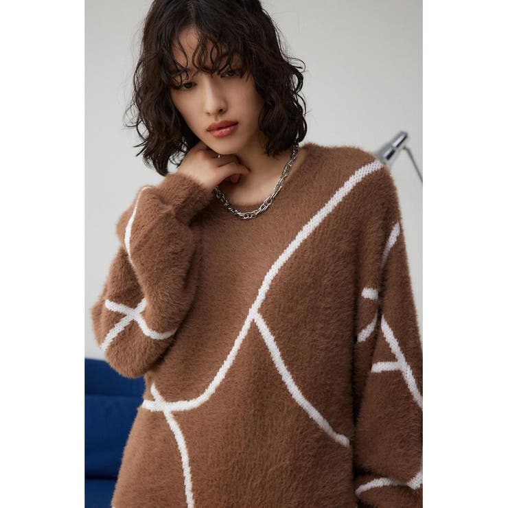 ニュアンスライン柄ニット | AZUL BY MOUSSY | 詳細画像23 