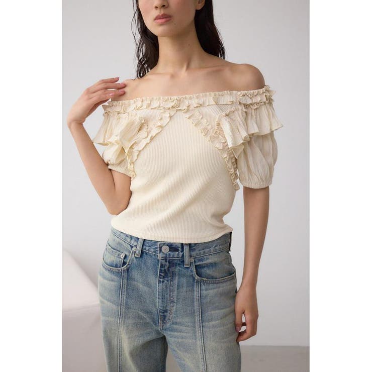 IVOY3 | コンビネーション2WAYフリルトップス | AZUL BY MOUSSY