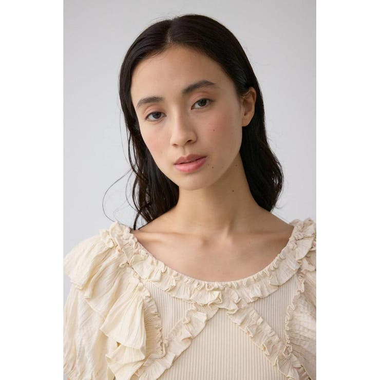 コンビネーション2WAYフリルトップス | AZUL BY MOUSSY | 詳細画像2 