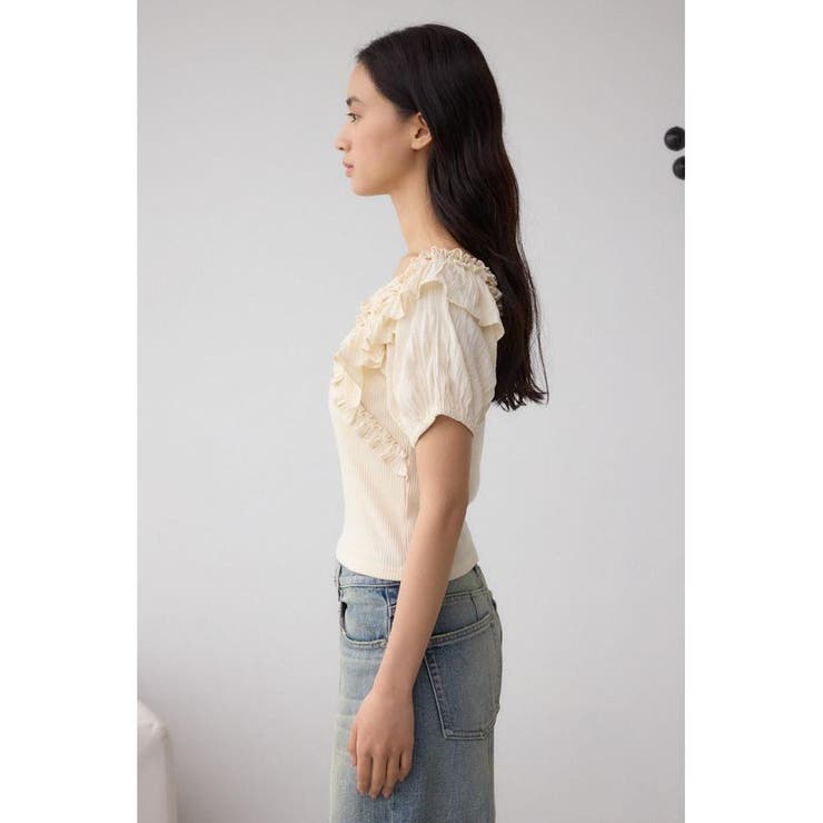 コンビネーション2WAYフリルトップス | AZUL BY MOUSSY | 詳細画像6 