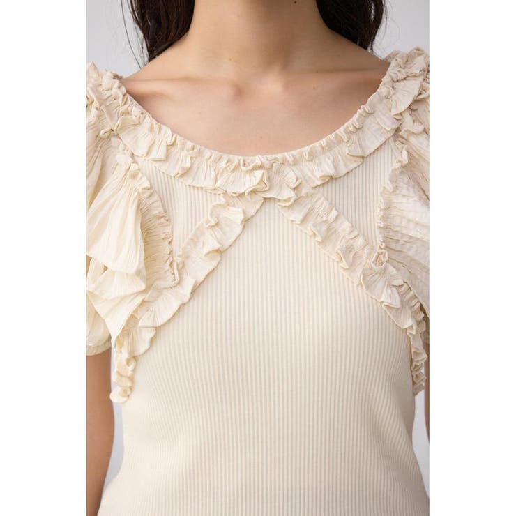 コンビネーション2WAYフリルトップス | AZUL BY MOUSSY | 詳細画像8 