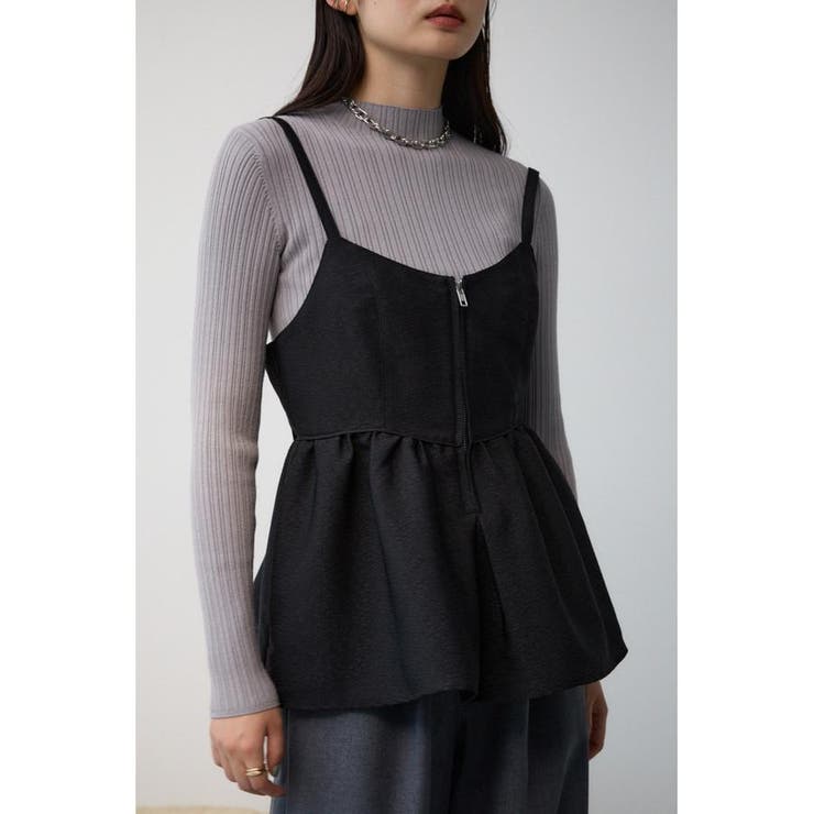 BLK | ジャガードフレアキャミ | AZUL BY MOUSSY