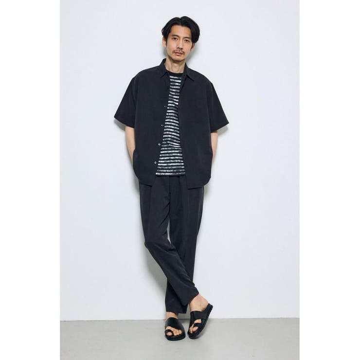 接触冷感フェイクスエード半袖シャツ | AZUL BY MOUSSY | 詳細画像4 