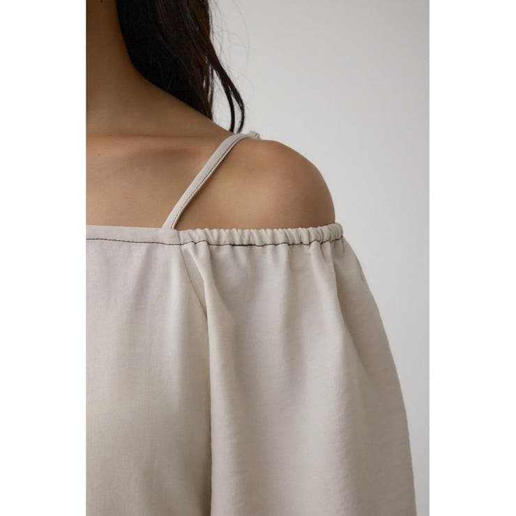 2WAYパフスリーブ配色ペプラムブラウス | AZUL BY MOUSSY | 詳細画像10 