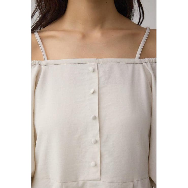 2WAYパフスリーブ配色ペプラムブラウス | AZUL BY MOUSSY | 詳細画像8 