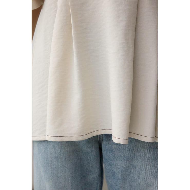 2WAYパフスリーブ配色ペプラムブラウス | AZUL BY MOUSSY | 詳細画像12 