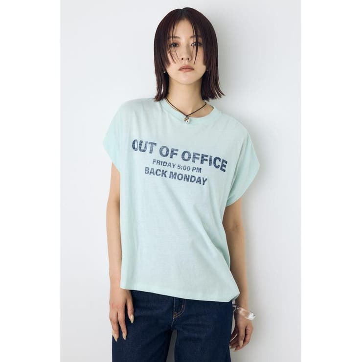 MINT | フレンチスリーブロゴプリントT | AZUL BY MOUSSY