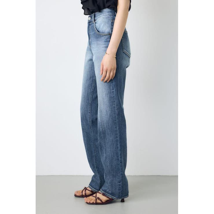 AZUL DENIM センタープレスストレートデニム ロング丈 | AZUL BY MOUSSY | 詳細画像3 
