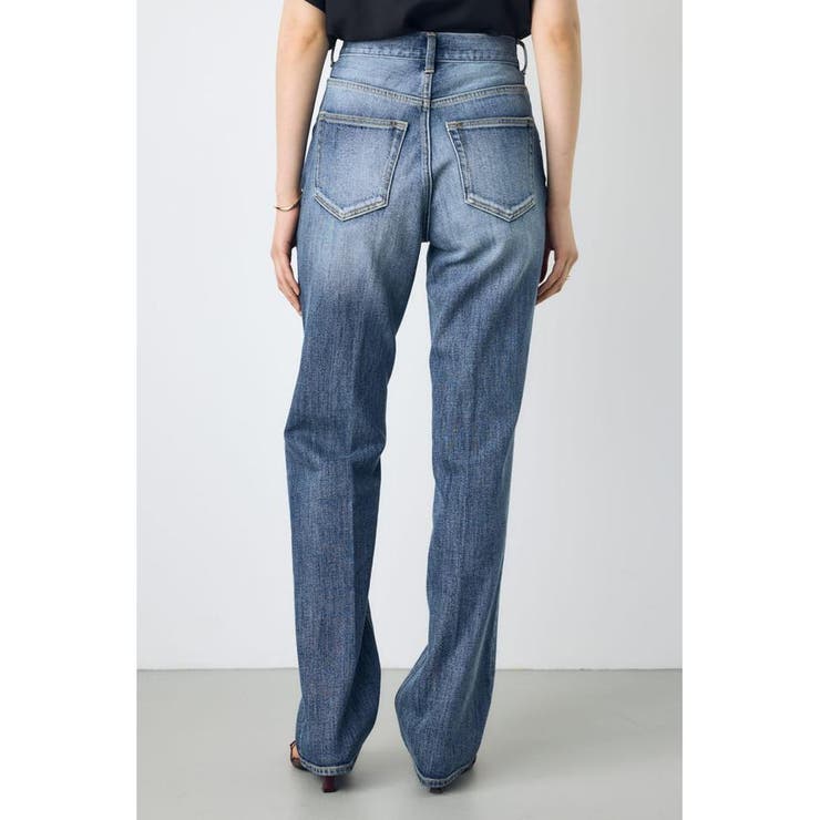 AZUL DENIM センタープレスストレートデニム ロング丈 | AZUL BY MOUSSY | 詳細画像4 