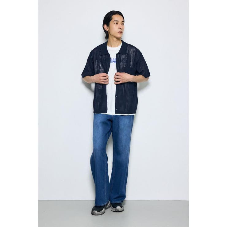 編地切替ニットシャツ | AZUL BY MOUSSY | 詳細画像24 
