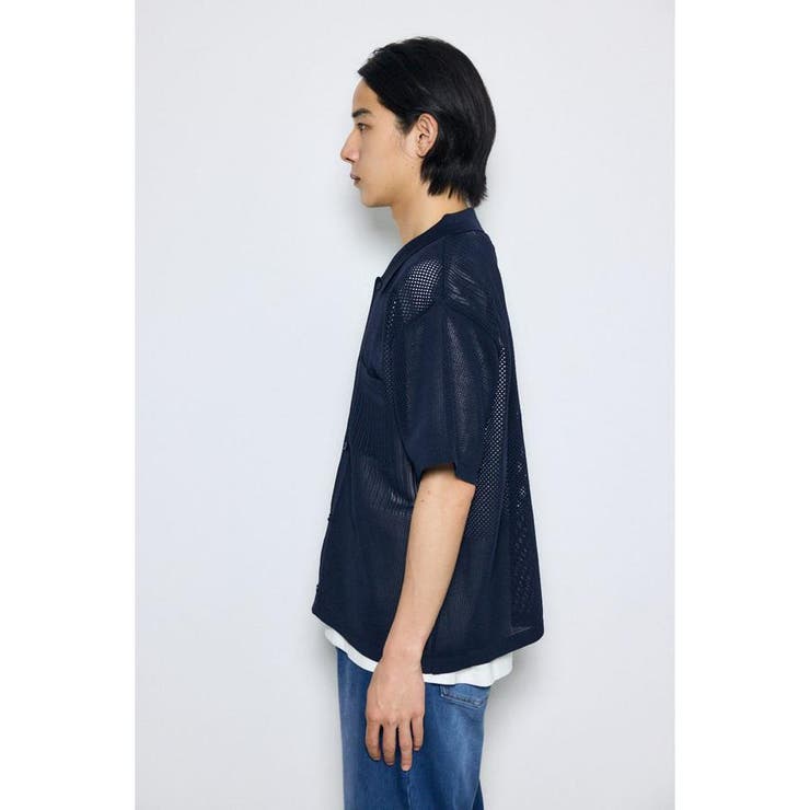 編地切替ニットシャツ | AZUL BY MOUSSY | 詳細画像25 