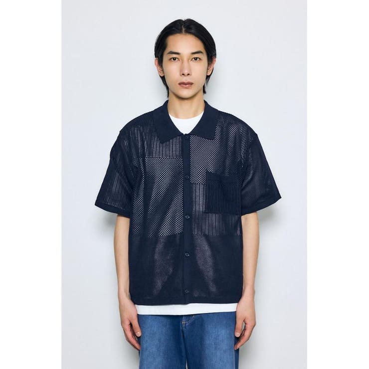 編地切替ニットシャツ | AZUL BY MOUSSY | 詳細画像27 