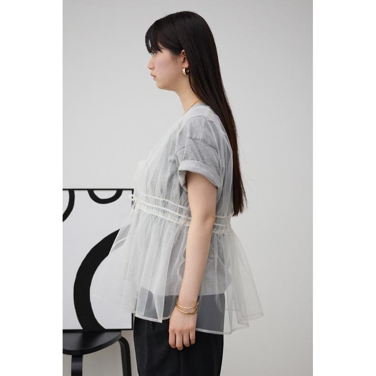 チュールギャザージレトップス | AZUL BY MOUSSY | 詳細画像5 
