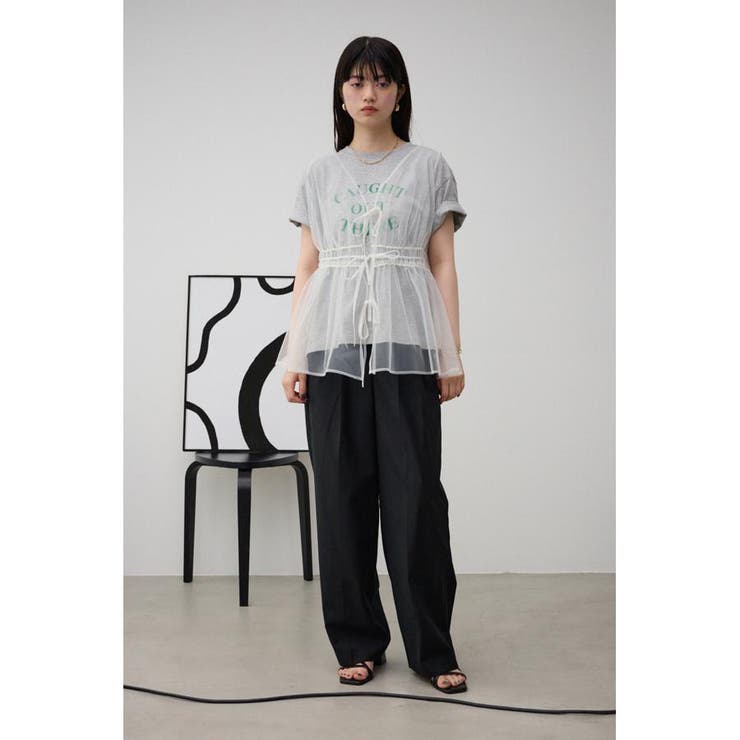 チュールギャザージレトップス | AZUL BY MOUSSY | 詳細画像3 