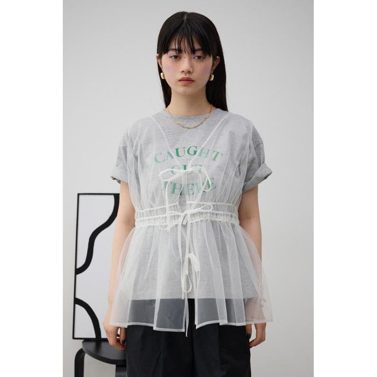 チュールギャザージレトップス | AZUL BY MOUSSY | 詳細画像4 