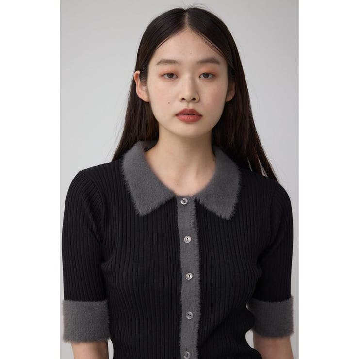 シャギーコンビポロニットトップス | AZUL BY MOUSSY | 詳細画像11 