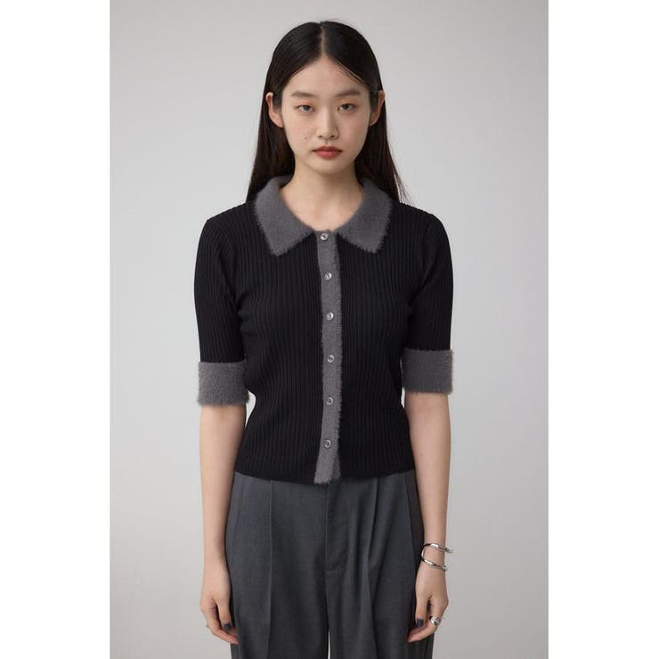 シャギーコンビポロニットトップス | AZUL BY MOUSSY | 詳細画像14 