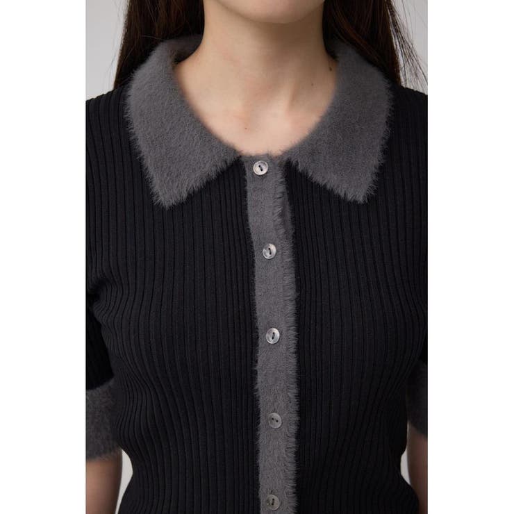 シャギーコンビポロニットトップス | AZUL BY MOUSSY | 詳細画像17 