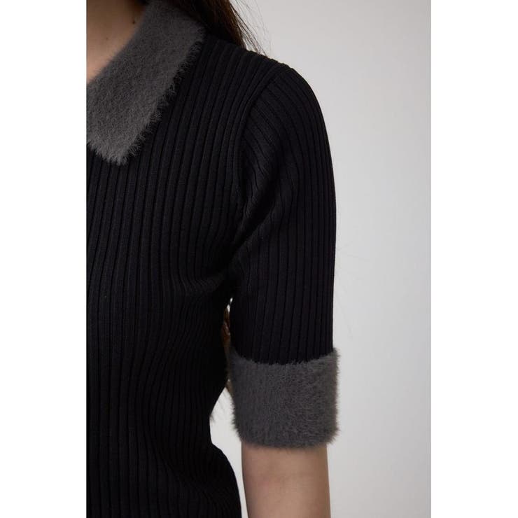 シャギーコンビポロニットトップス | AZUL BY MOUSSY | 詳細画像18 