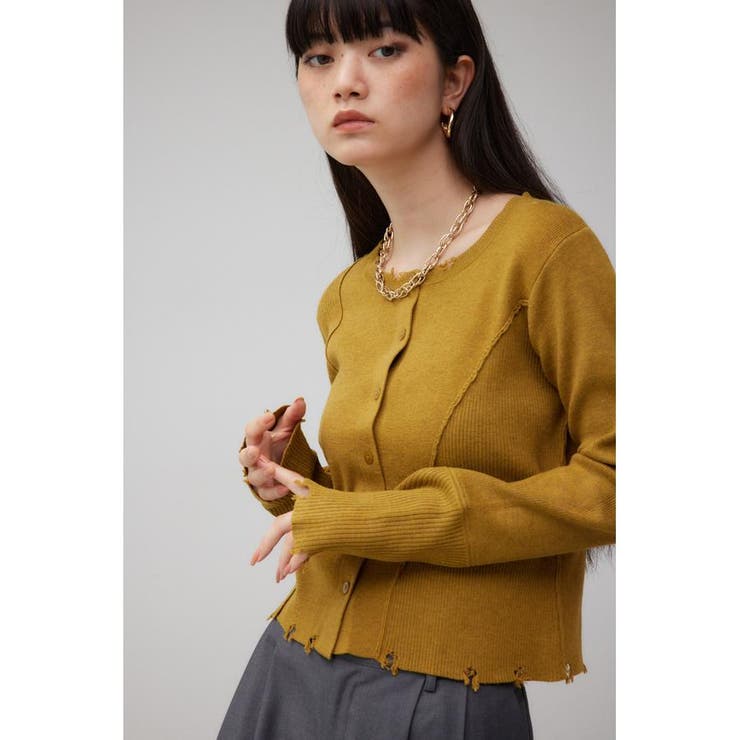 ダメージスイッチングカーディガン | AZUL BY MOUSSY | 詳細画像12 
